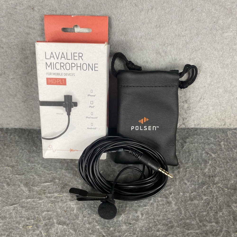 Polsen MO-PL1 Lavalier Microphone for Mobile Devices IOS Android Compatible Vlog